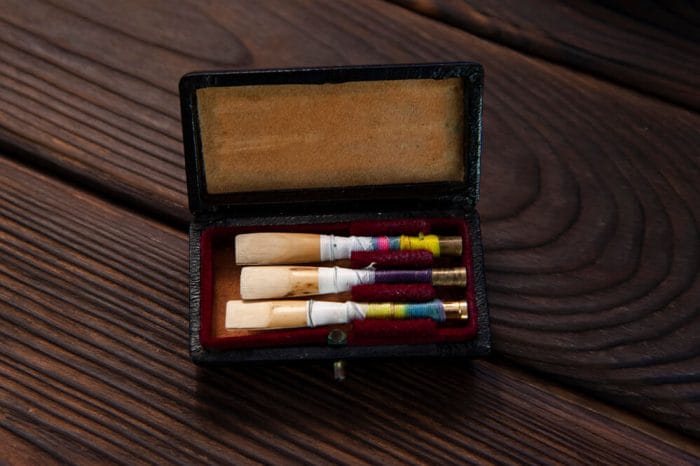 A box of reeds for oboe